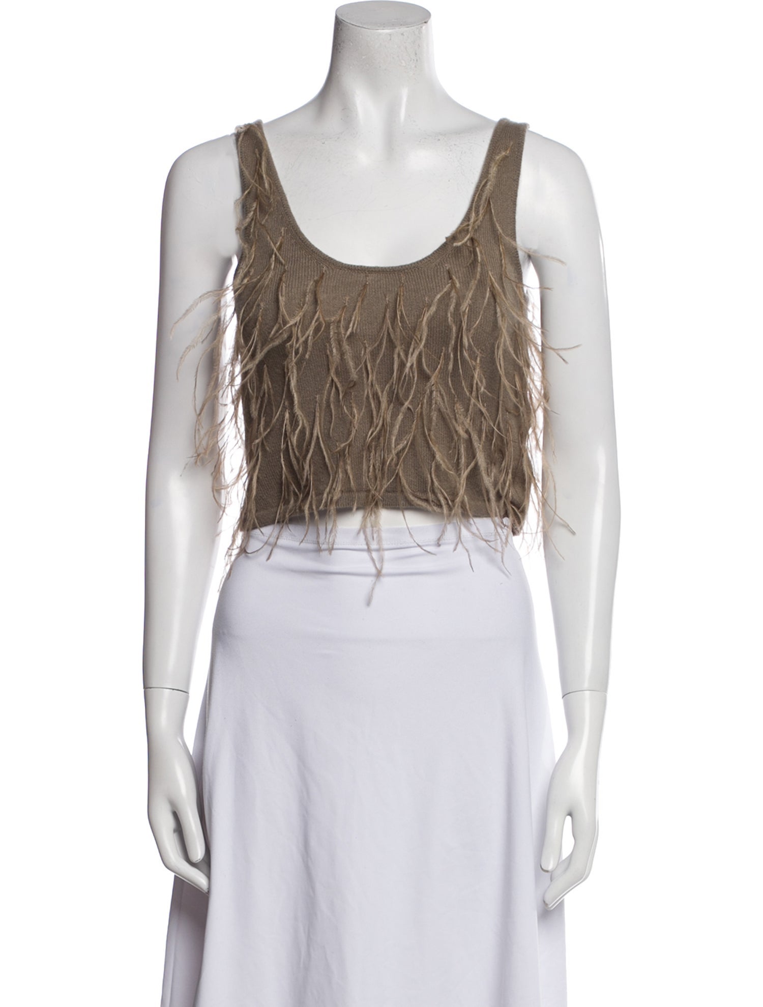 LAPOINTE Cashmere Scoop Neck Crop Top