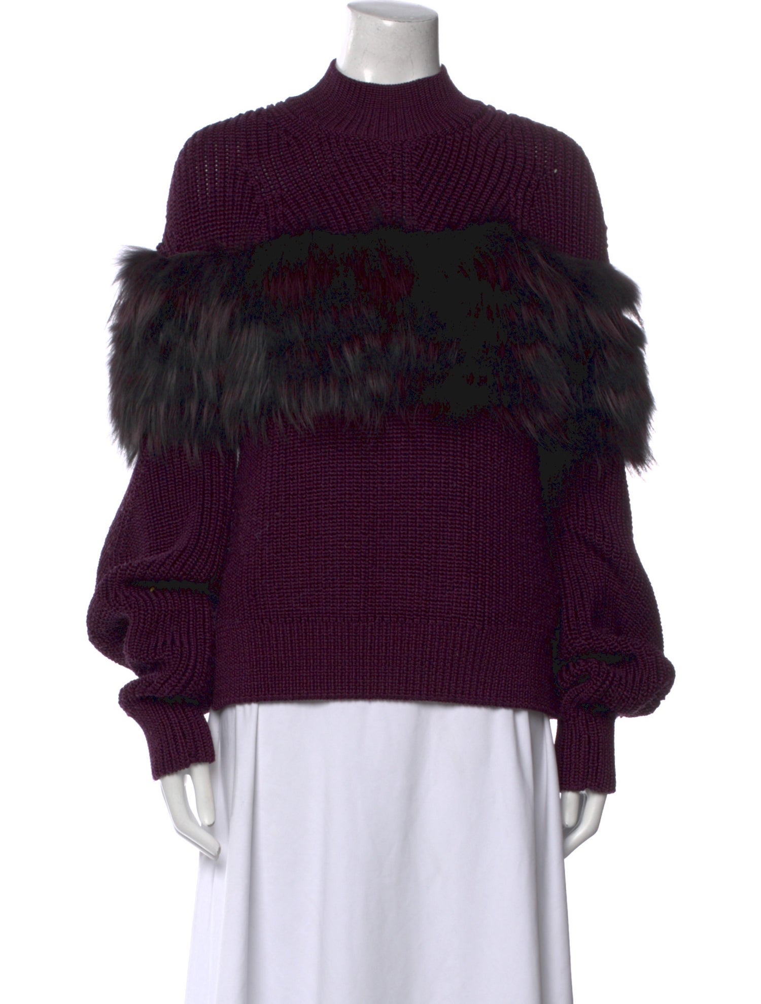 LAPOINTE Printed Mock Neck Sweater