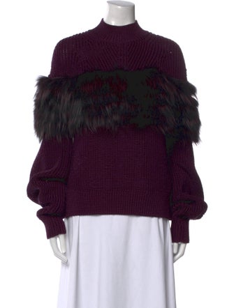 LAPOINTE Printed Mock Neck Sweater