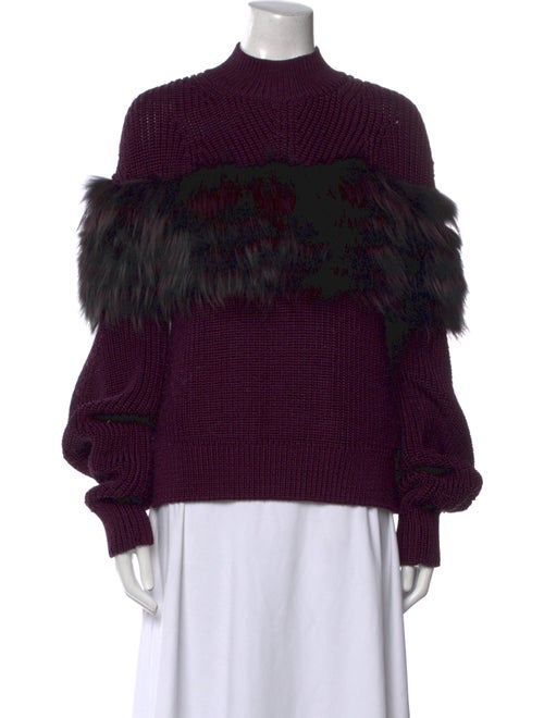 LAPOINTE Printed Mock Neck Sweater