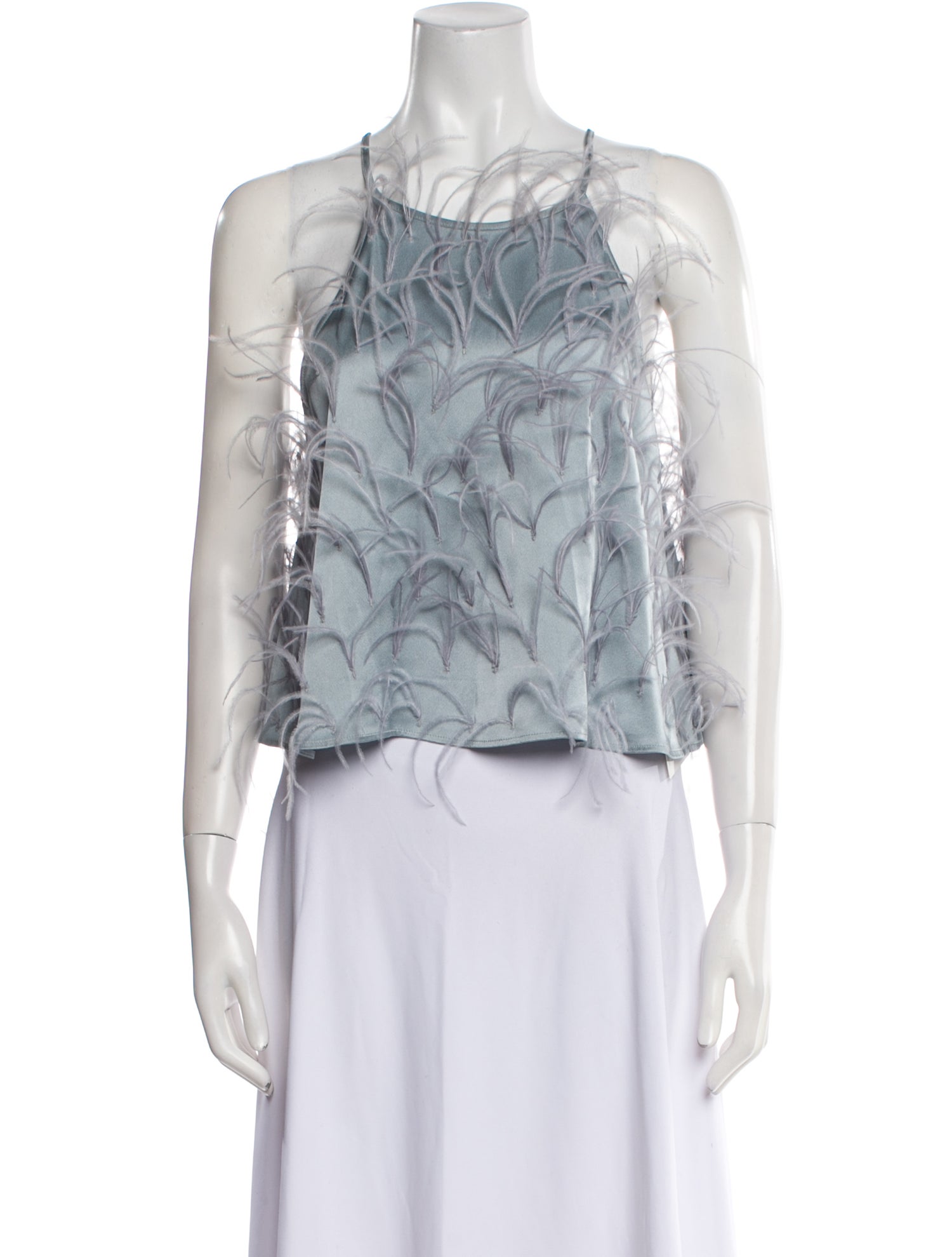 LAPOINTE Square Neckline Sleeveless Crop Top