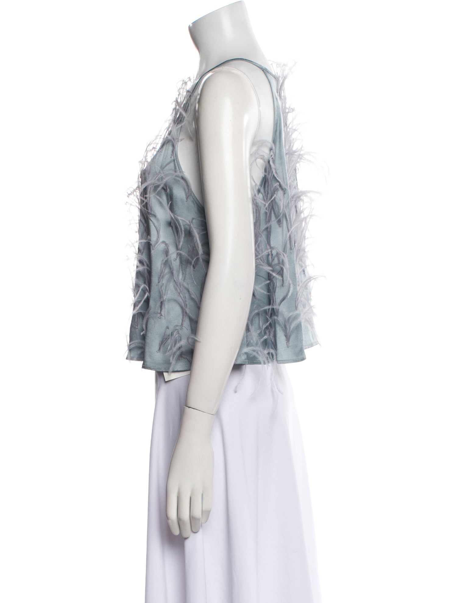 LAPOINTE Square Neckline Sleeveless Crop Top