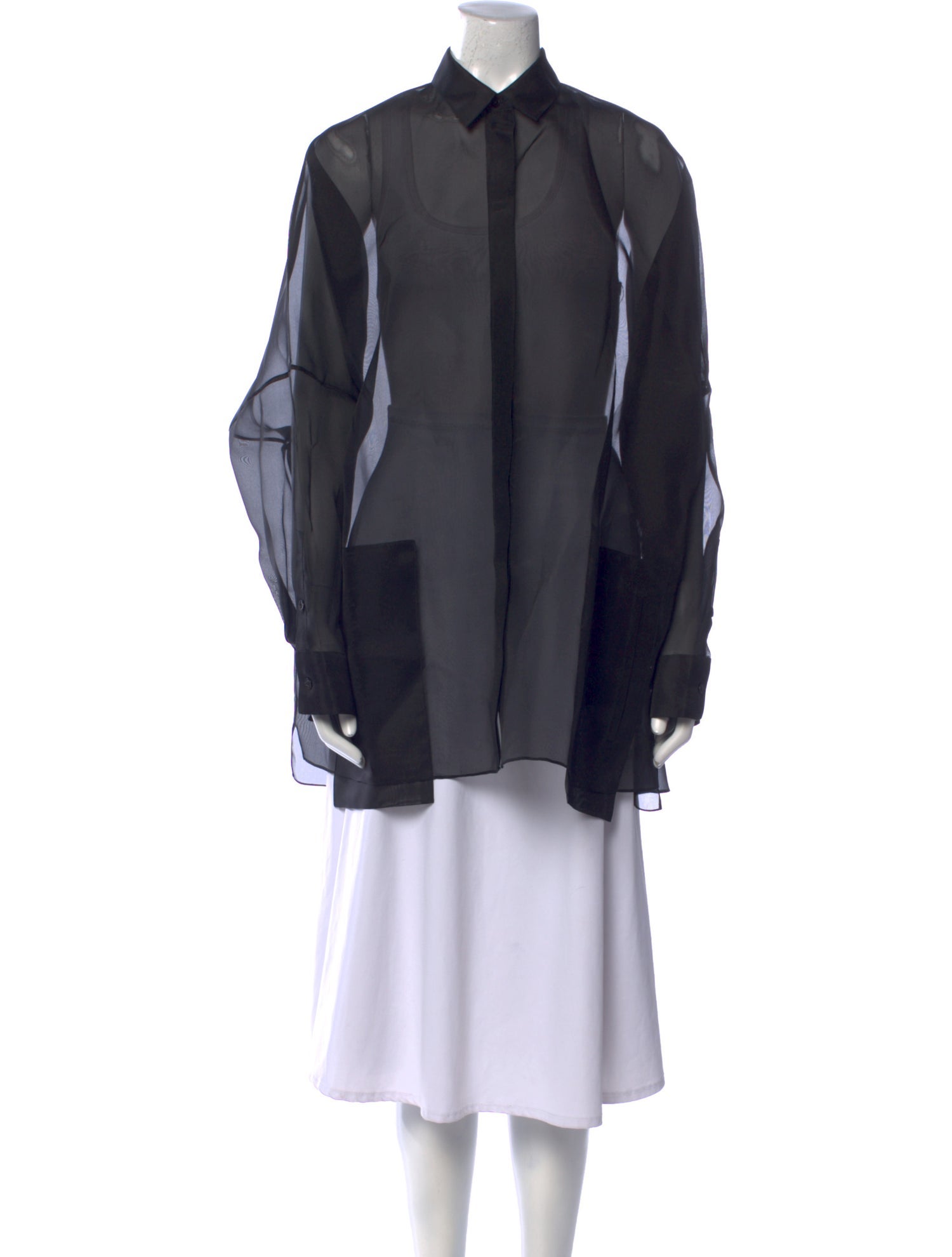 LAPOINTE Silk Long Sleeve Tunic w/ Tags