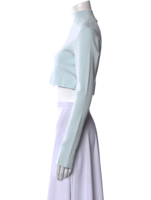 LAPOINTE Mock Neck Long Sleeve Crop Top