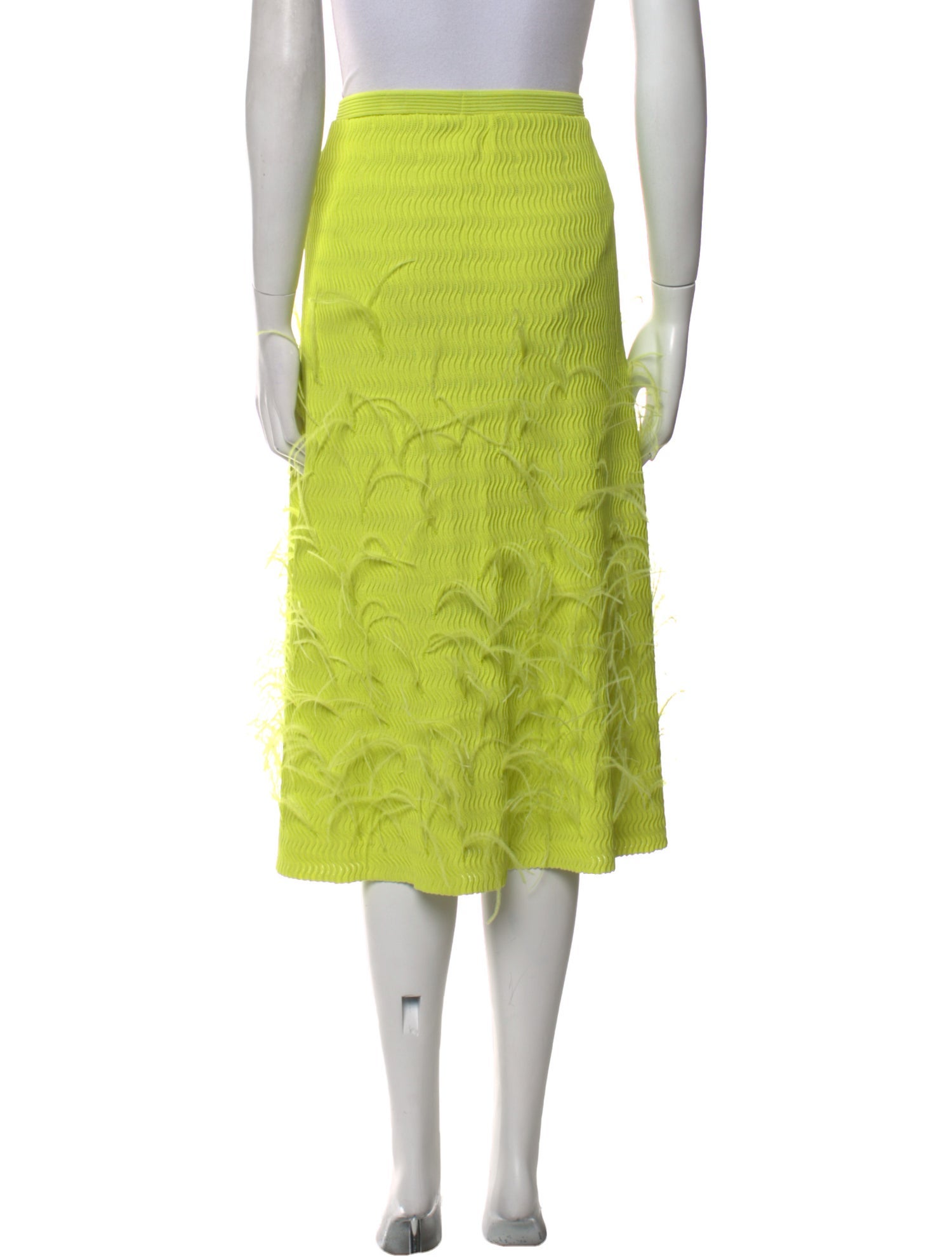 LAPOINTE Lace Pattern Midi Length Skirt