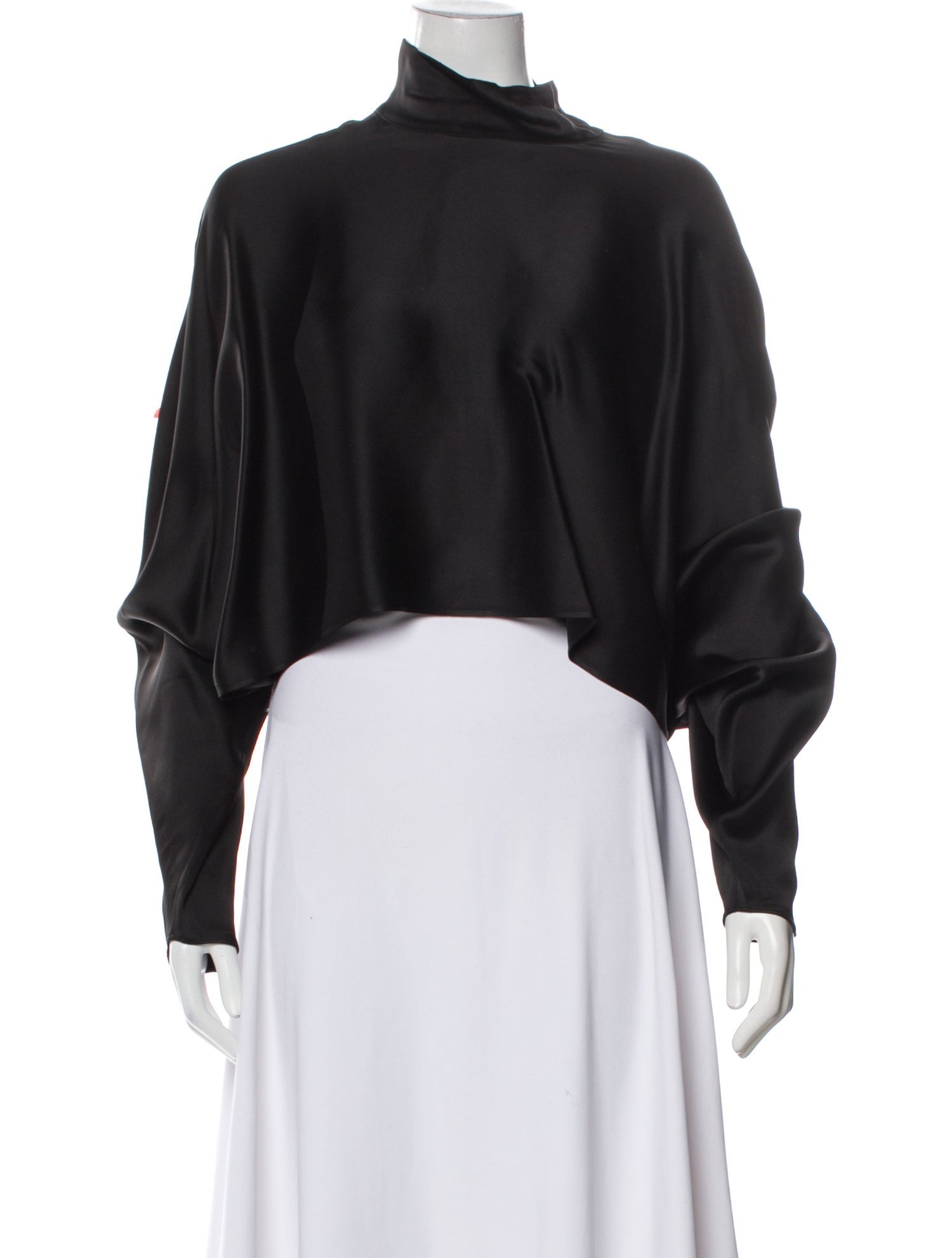 LAPOINTE Turtleneck Long Sleeve Crop Top