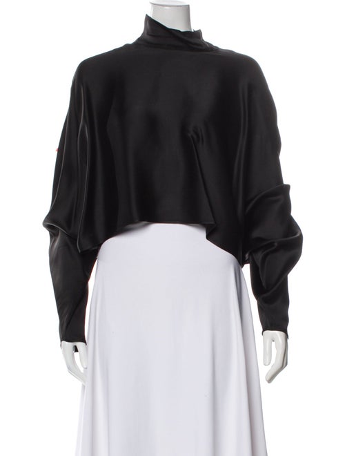 LAPOINTE Turtleneck Long Sleeve Crop Top