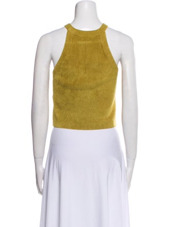 LAPOINTE Halterneck Sleeveless Crop Top