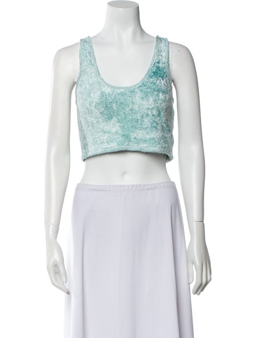 LAPOINTE Scoop Neck Sleeveless Crop Top