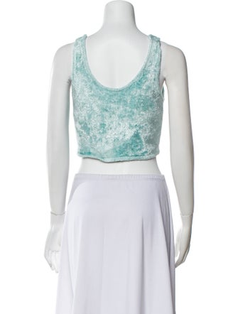 LAPOINTE Scoop Neck Sleeveless Crop Top