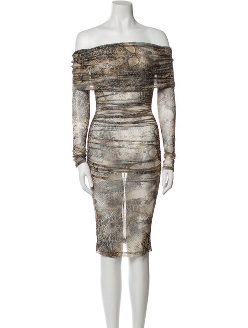 LAPOINTE Animal Print Mini Dress