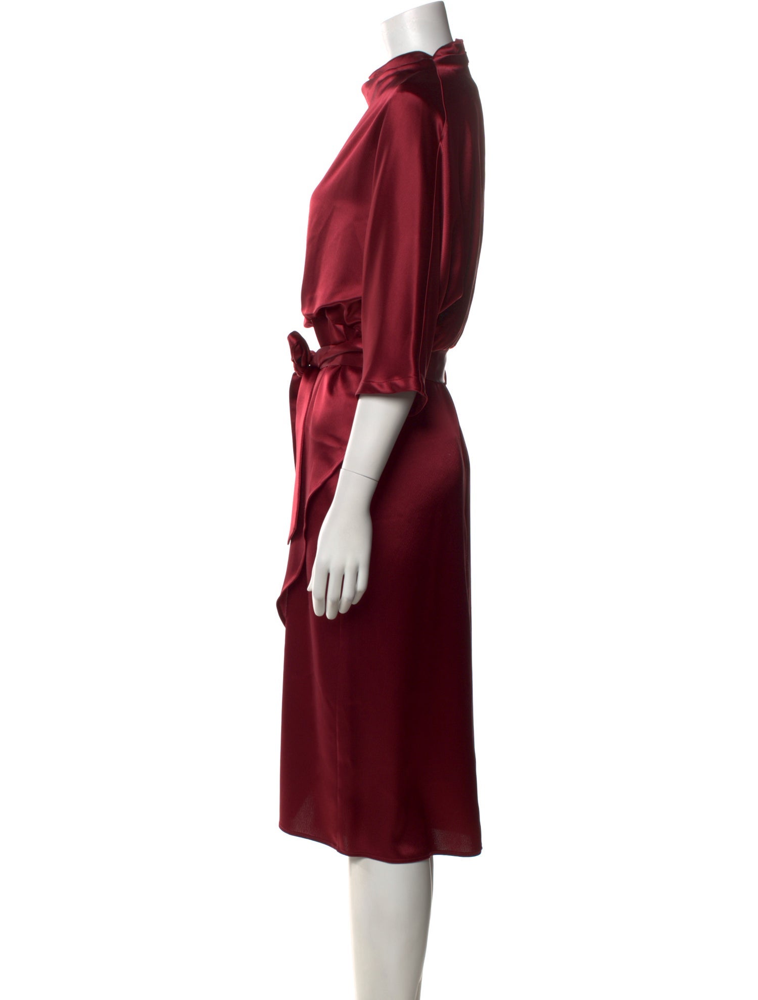 LAPOINTE Mock Neck Midi Length Dress