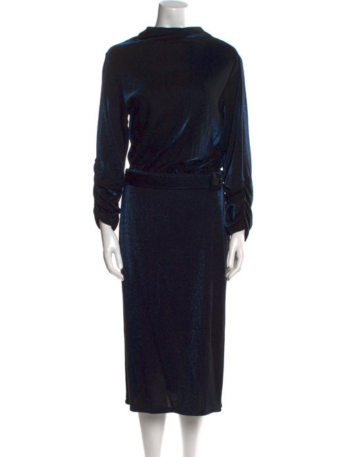 LAPOINTE Mock Neck Midi Length Dress