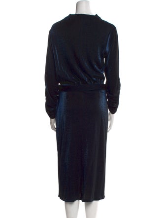 LAPOINTE Mock Neck Midi Length Dress