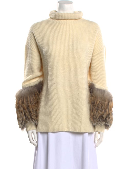 LAPOINTE Crochet Turtleneck Sweater