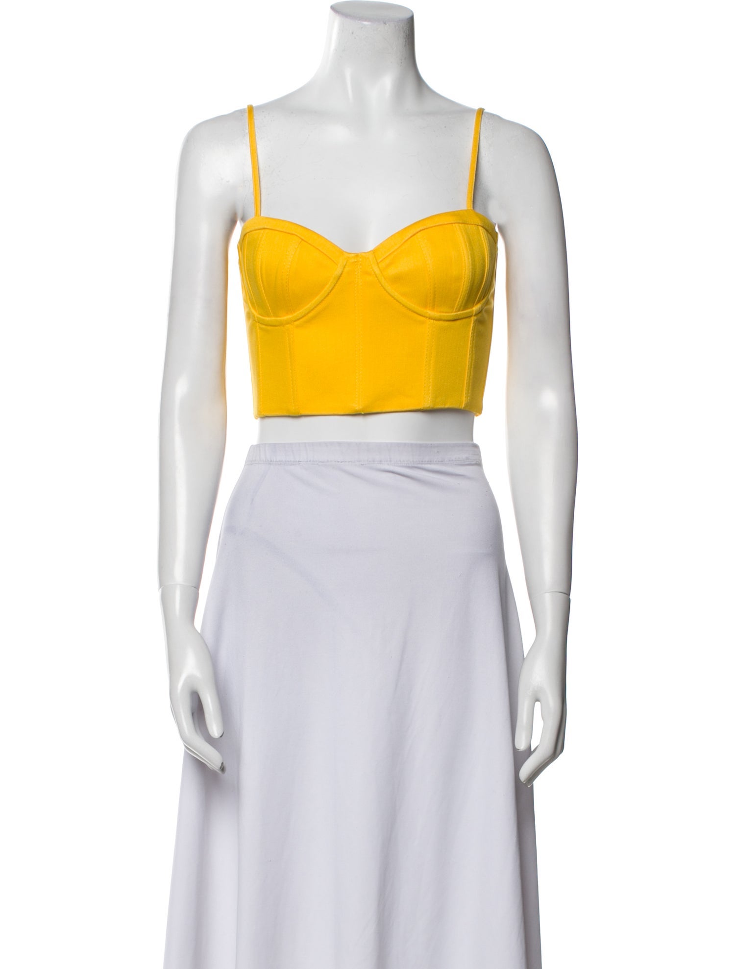 LAPOINTE Square Neckline Sleeveless Crop Top