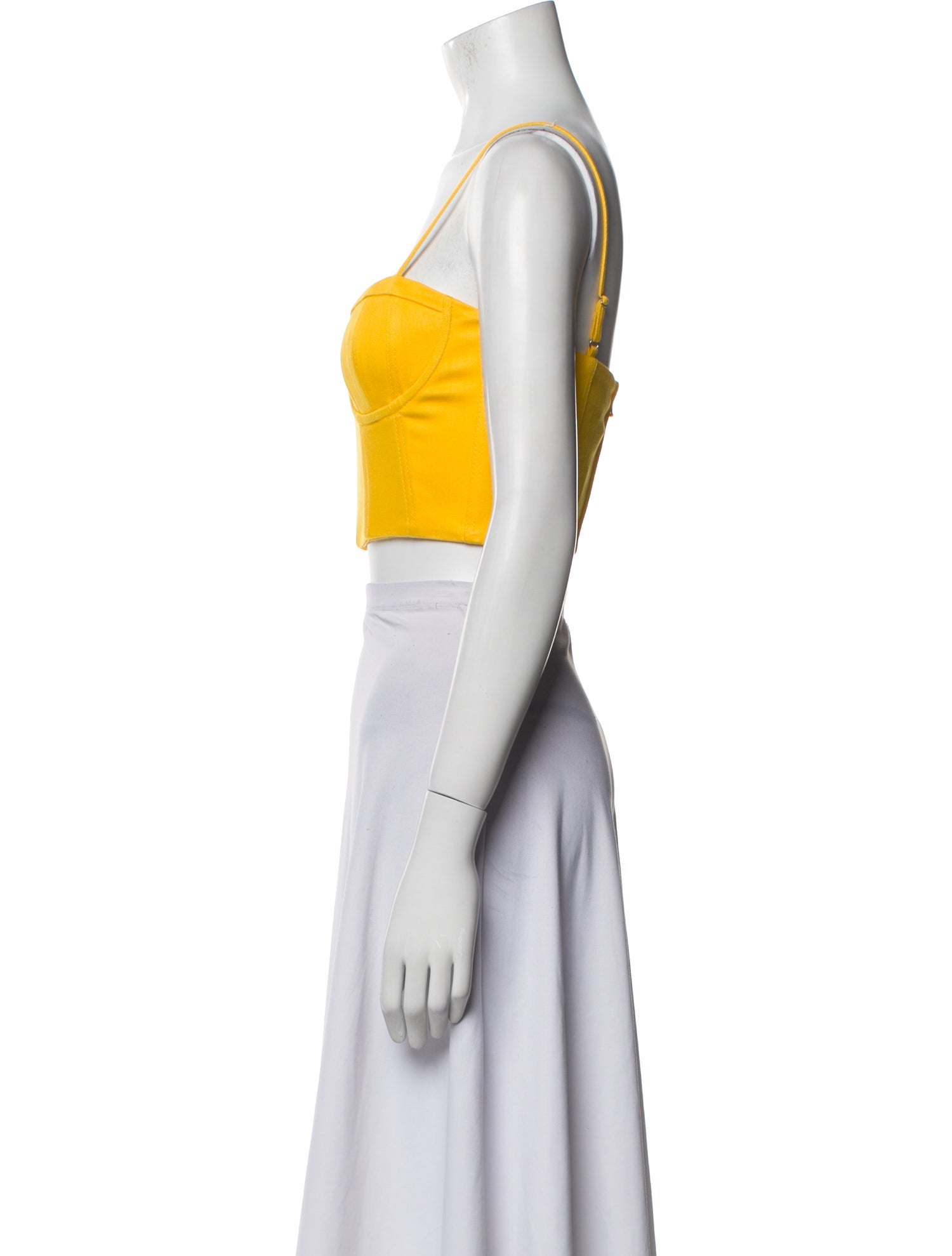 LAPOINTE Square Neckline Sleeveless Crop Top