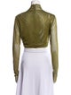 LAPOINTE Mock Neck Long Sleeve Crop Top
