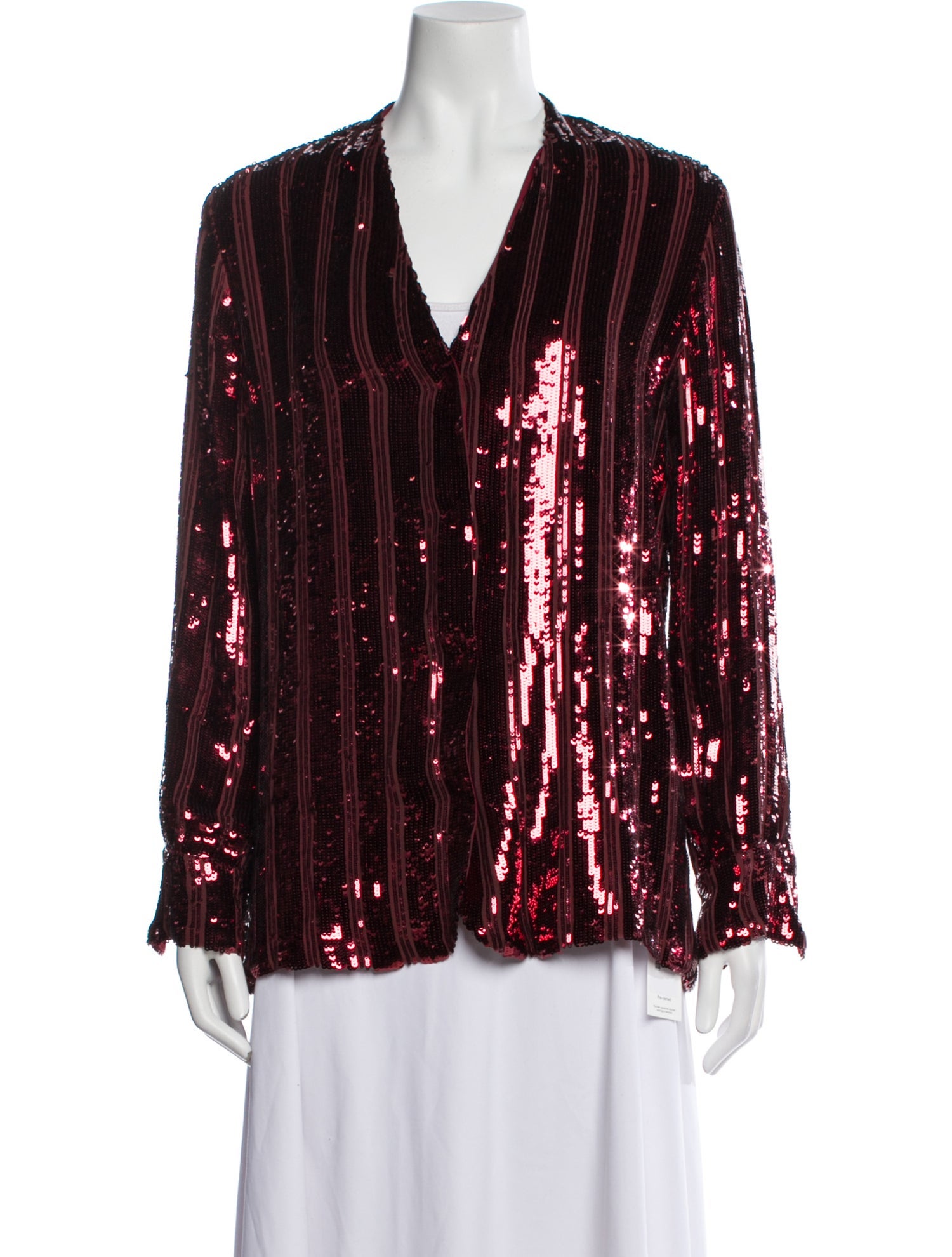 LAPOINTE Sequin Striped Evening Jacket