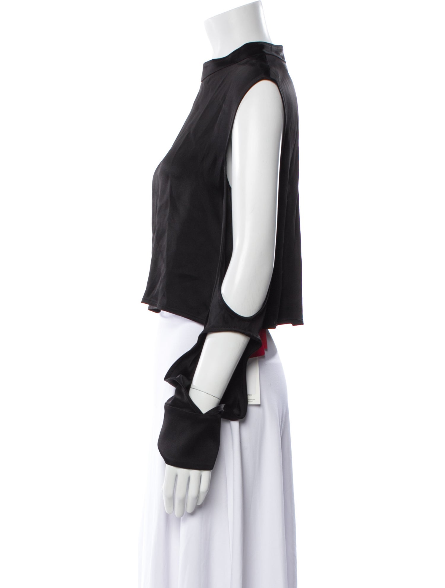 LAPOINTE Mock Neck Long Sleeve Crop Top