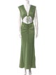 LAPOINTE V-Neck Long Dress