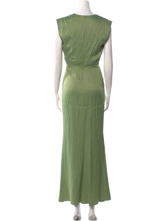 LAPOINTE V-Neck Long Dress
