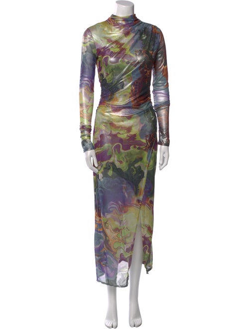 LAPOINTE Printed Long Dress