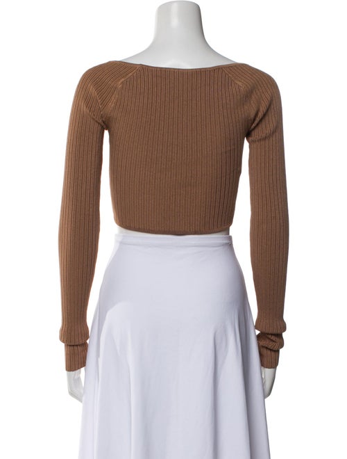 LAPOINTE Off-The-Shoulder Long Sleeve Crop Top