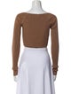 LAPOINTE Off-The-Shoulder Long Sleeve Crop Top