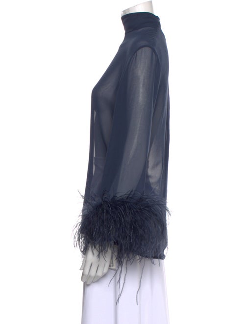 LAPOINTE Mock Neck Long Sleeve Blouse