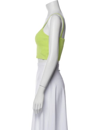 LAPOINTE Square Neckline Sleeveless Crop Top