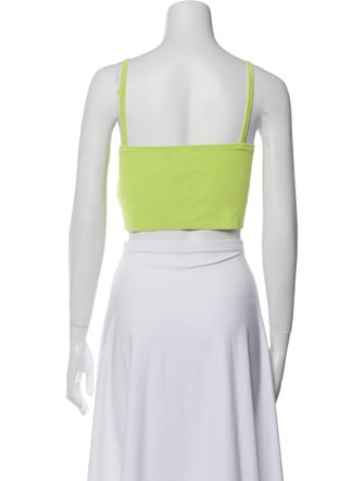 LAPOINTE Square Neckline Sleeveless Crop Top