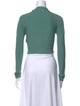 LAPOINTE Mock Neck Long Sleeve Crop Top