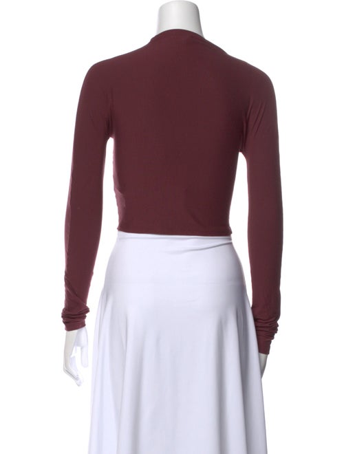 LAPOINTE Bateau Neckline Long Sleeve Crop Top