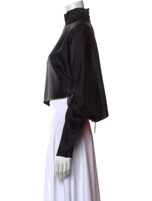 LAPOINTE Turtleneck Long Sleeve Crop Top