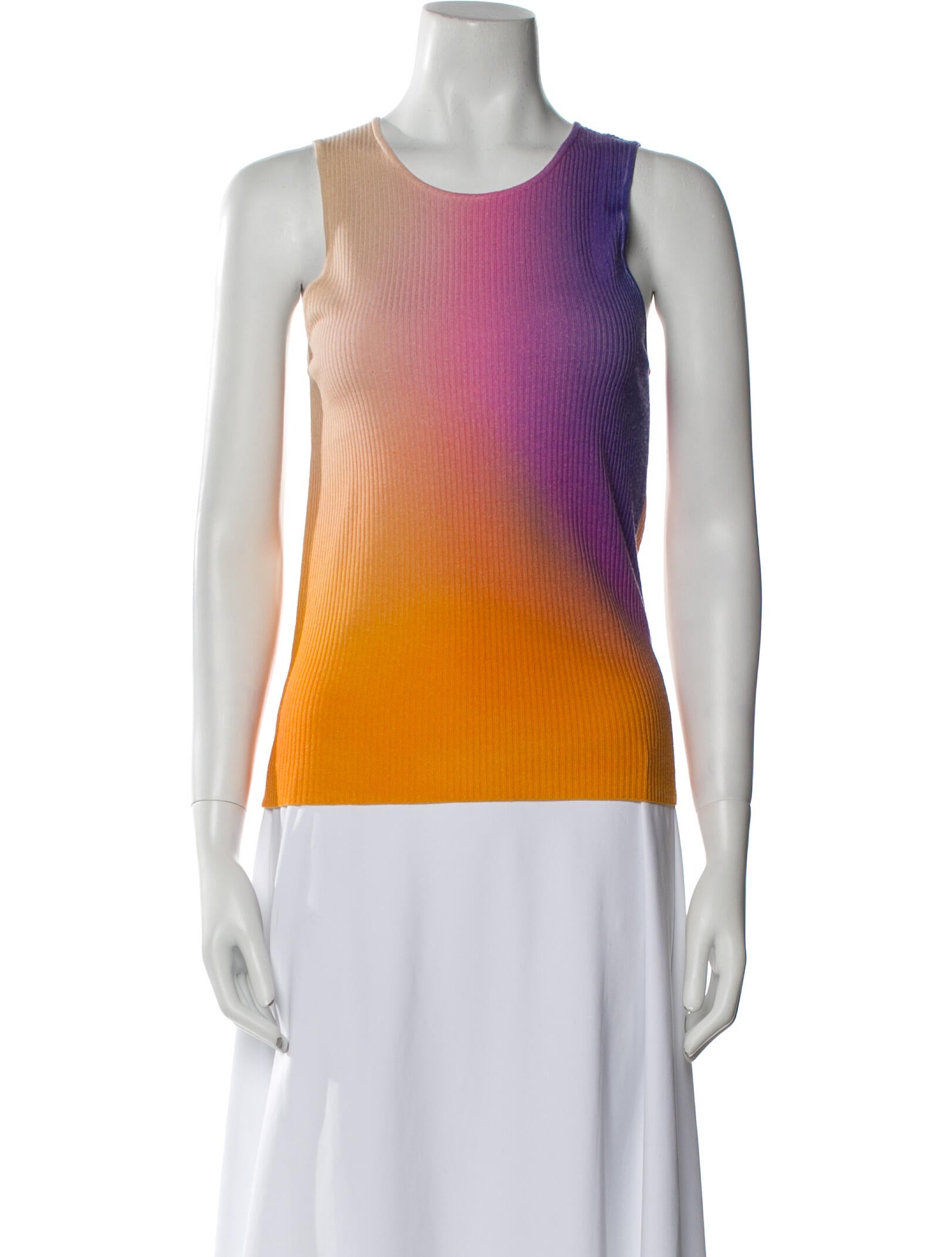 LAPOINTE Printed Scoop Neck Top