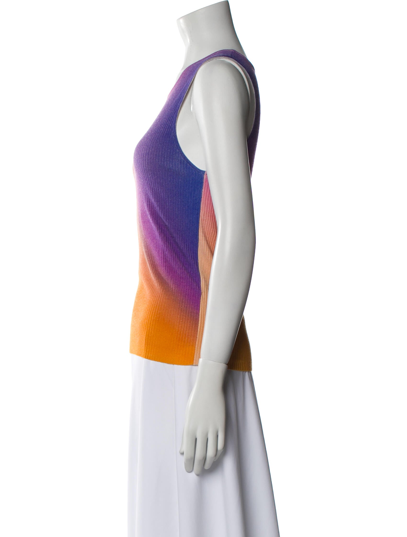 LAPOINTE Printed Scoop Neck Top