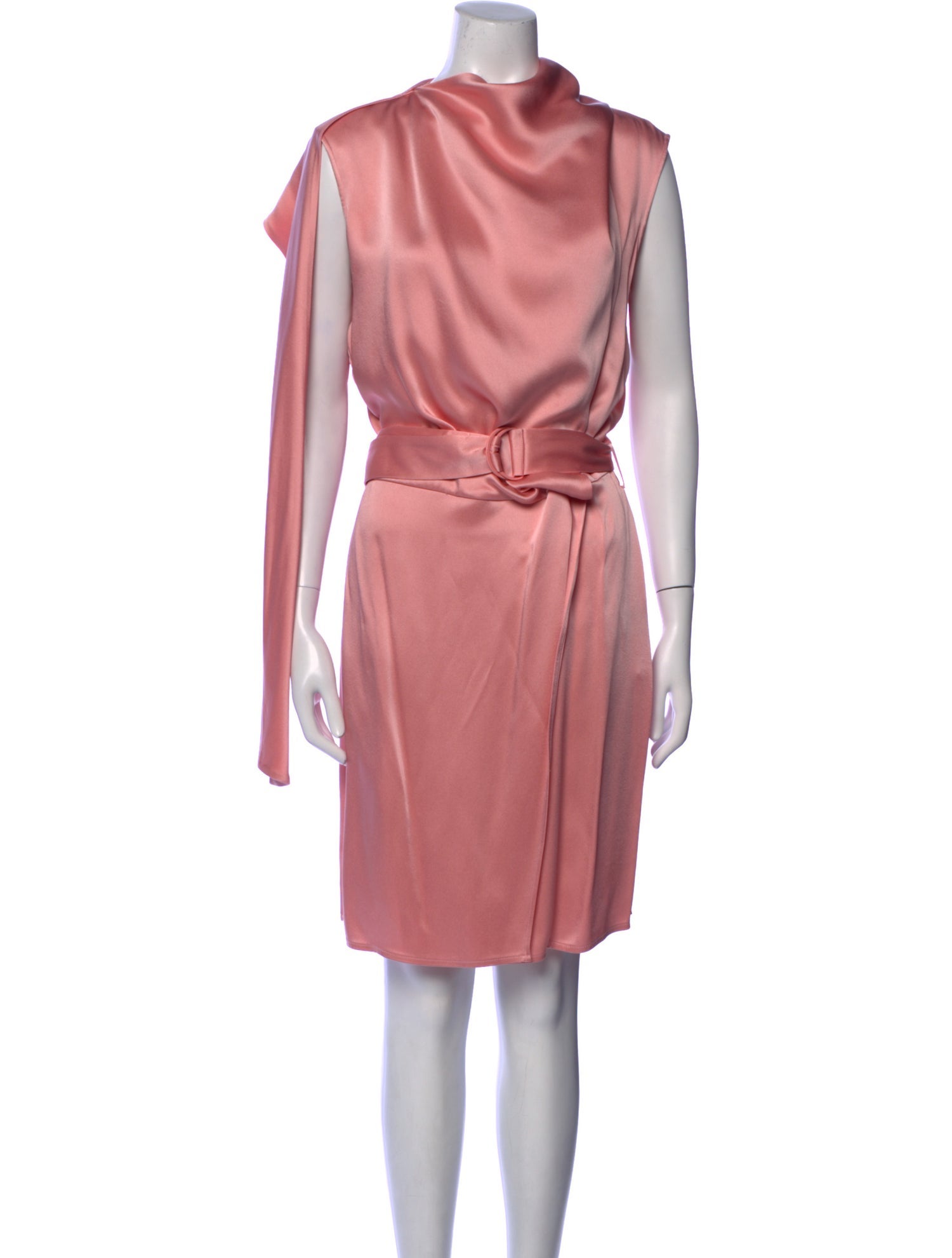 LAPOINTE Mock Neck Knee-Length Dress