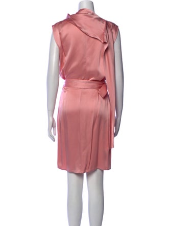 LAPOINTE Mock Neck Knee-Length Dress