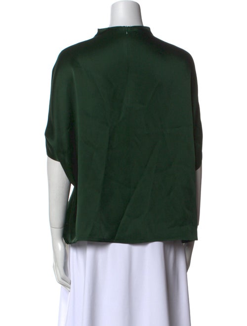 LAPOINTE Satin Mock Neck Blouse