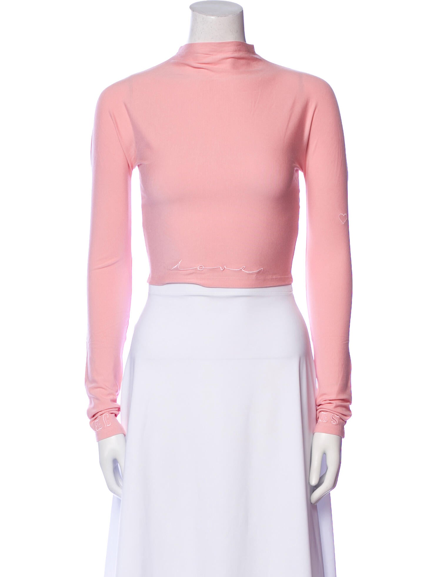 LAPOINTE Mock Neck Long Sleeve Crop Top w/ Tags