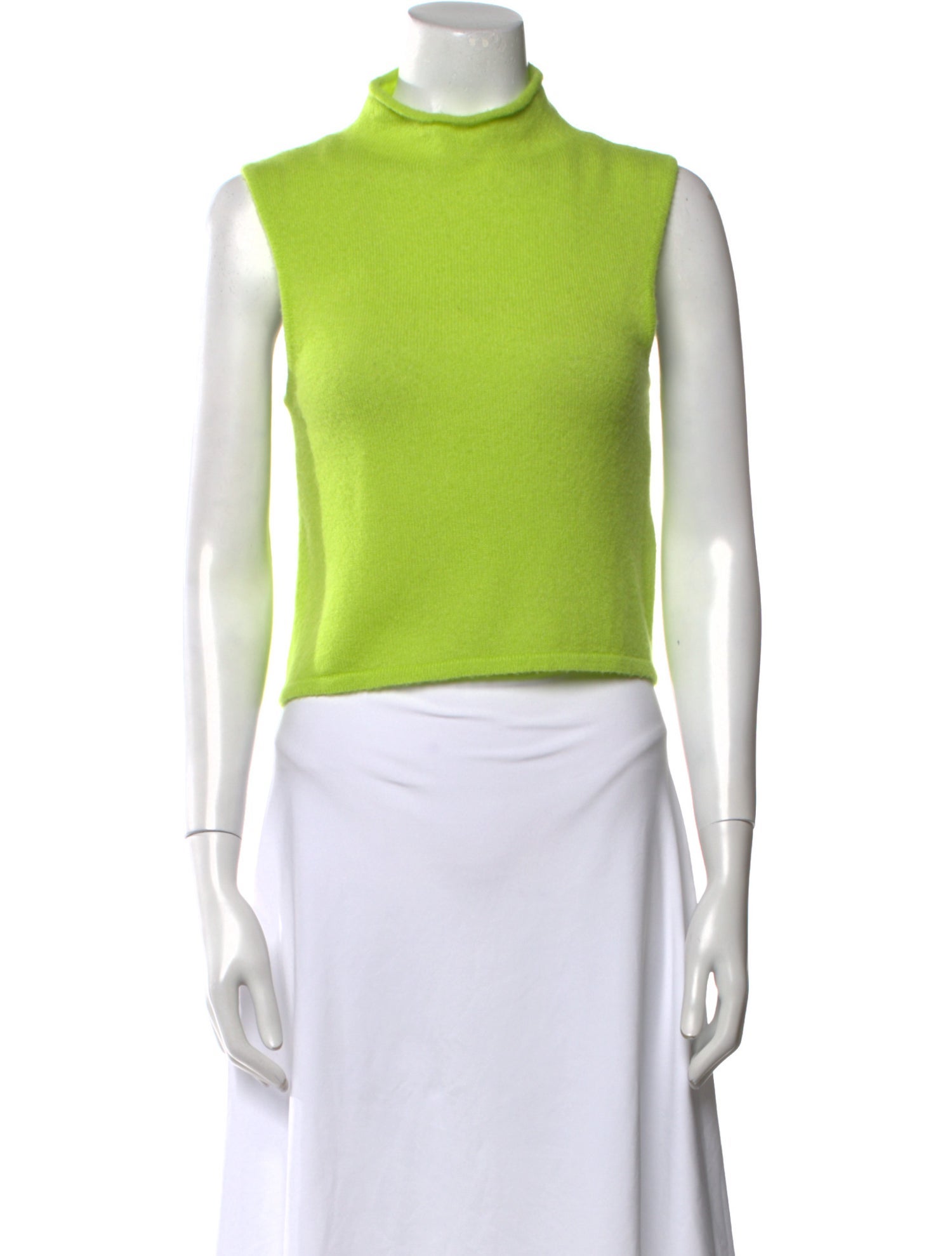 LAPOINTE Cashmere Turtleneck Crop Top