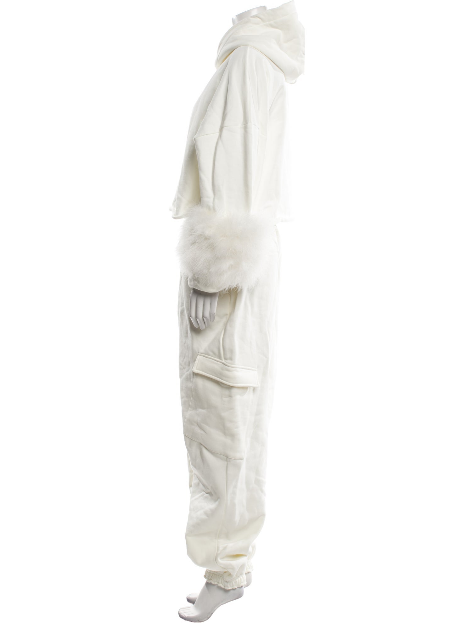 LAPOINTE Fur Trim Pant Set w/ Tags