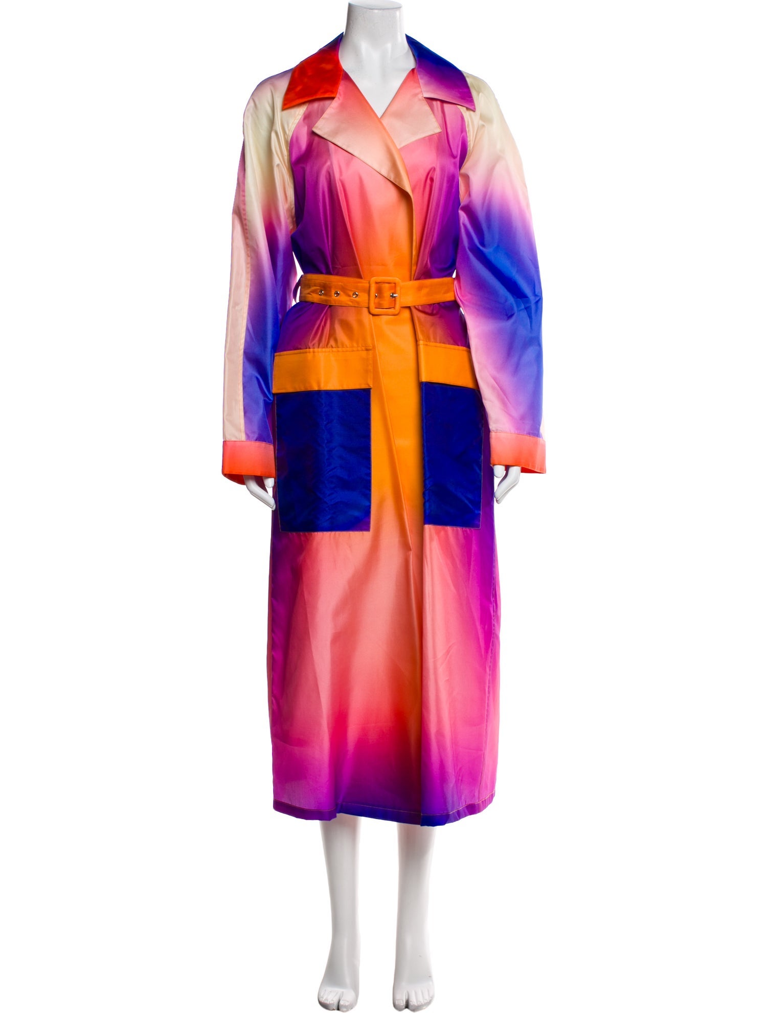 LAPOINTE Silk Printed Trench Coat w/ Tags