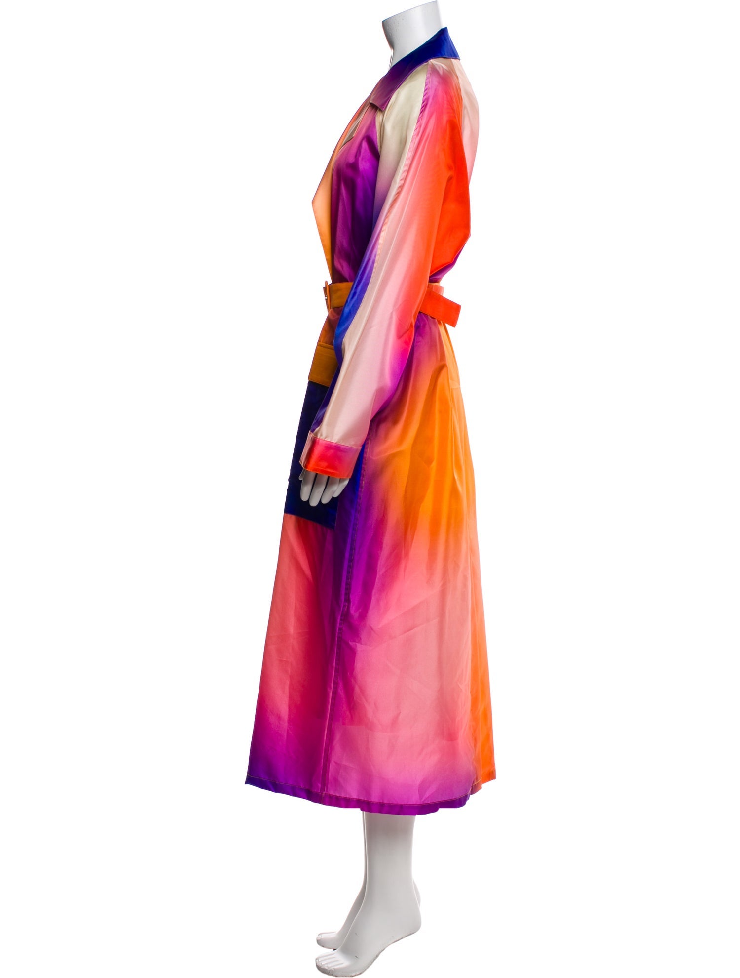 LAPOINTE Silk Printed Trench Coat w/ Tags