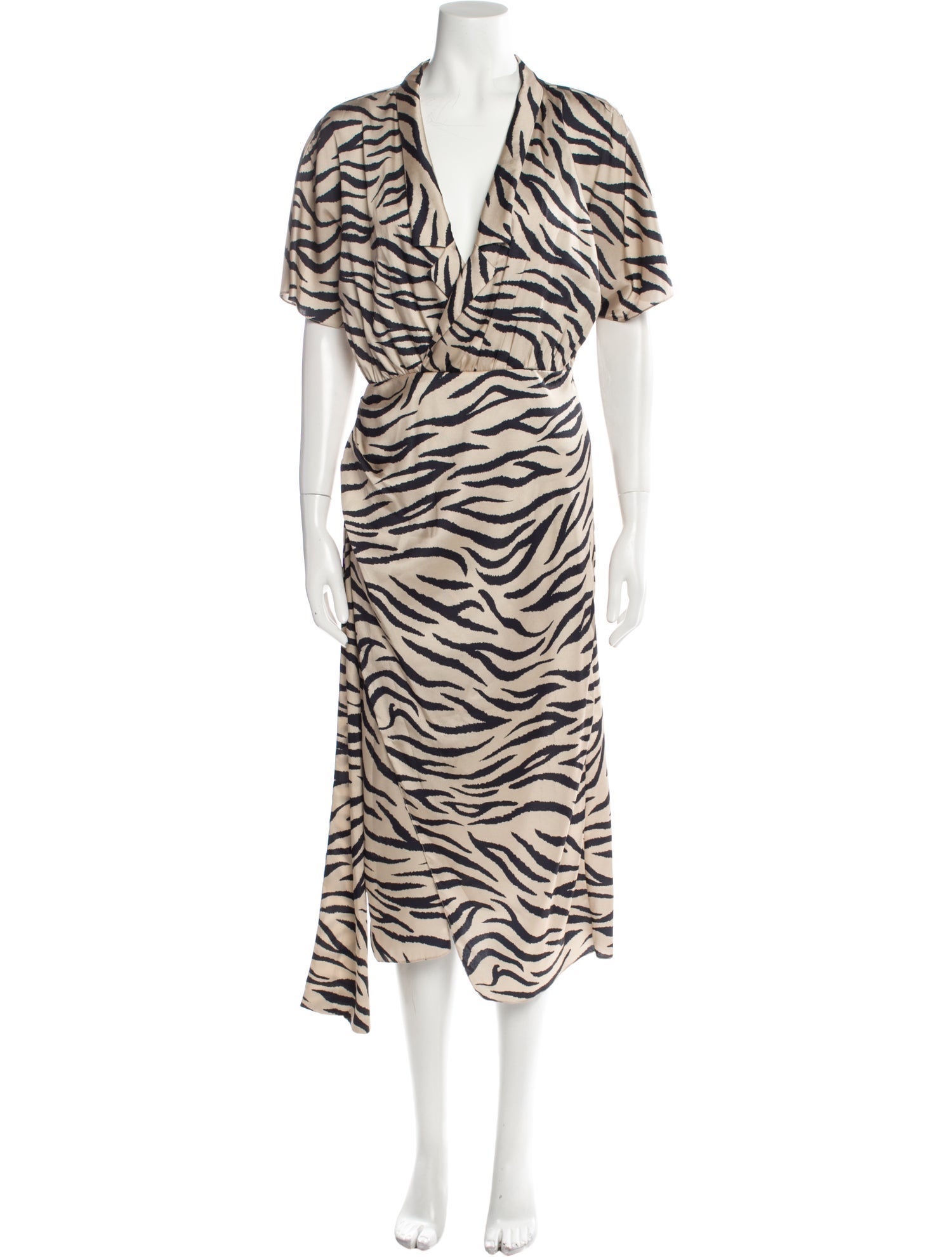 LAPOINTE Animal Print Long Dress