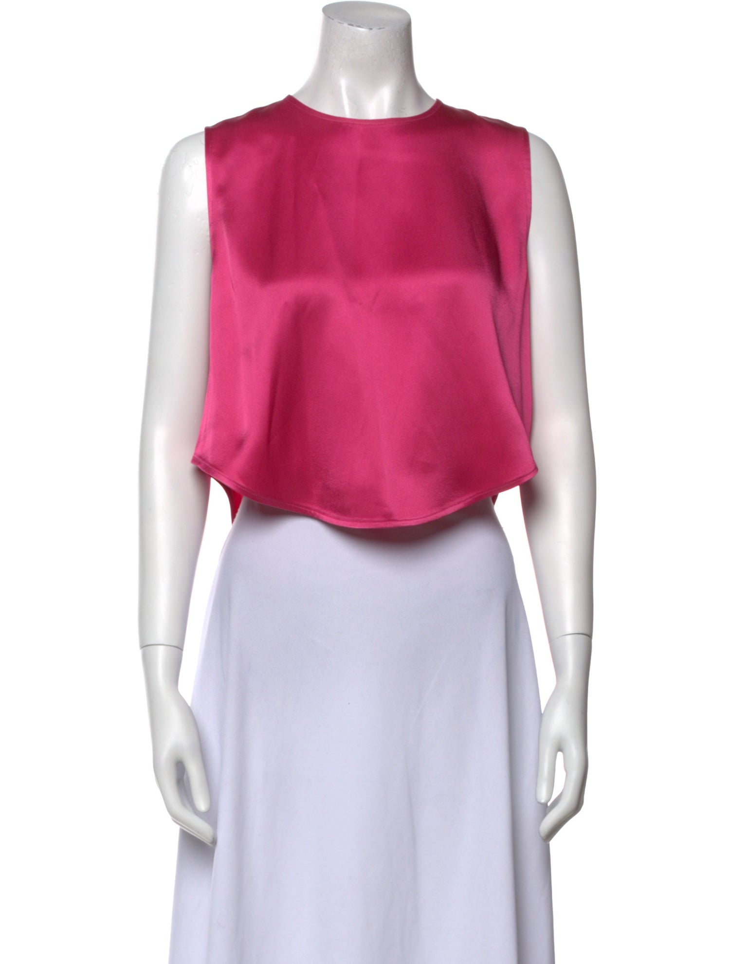 LAPOINTE Crew Neck Sleeveless Crop Top