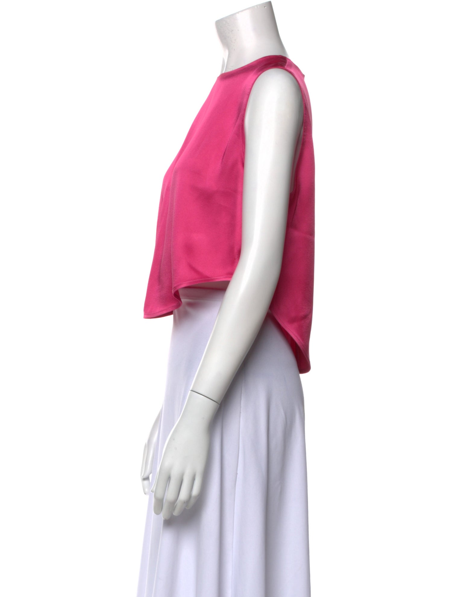 LAPOINTE Crew Neck Sleeveless Crop Top