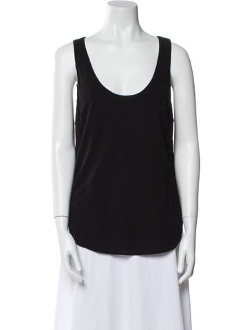 Pre-owned Lapointe Scoop Neck Sleeveless Top In Black
