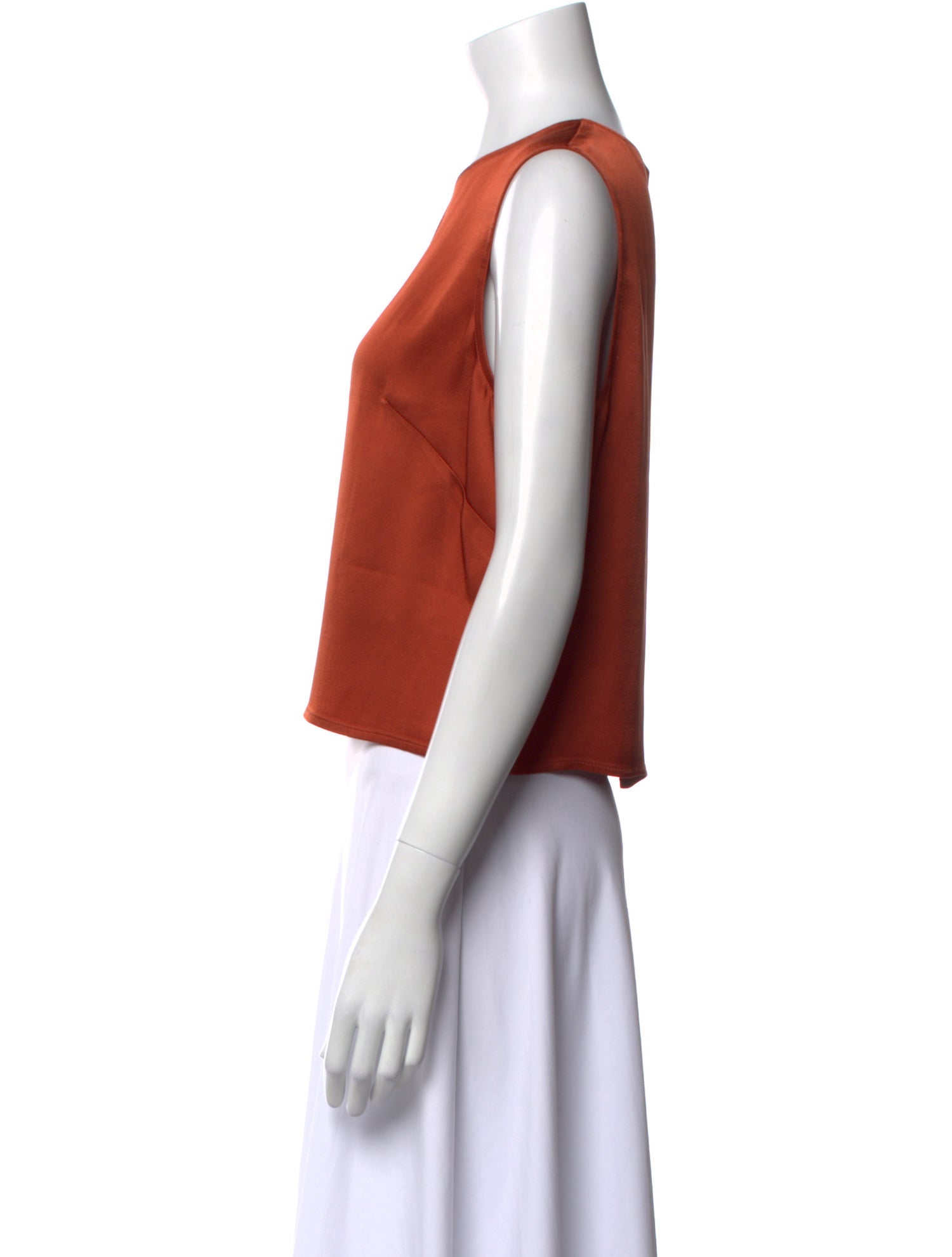 LAPOINTE Crew Neck Sleeveless Crop Top